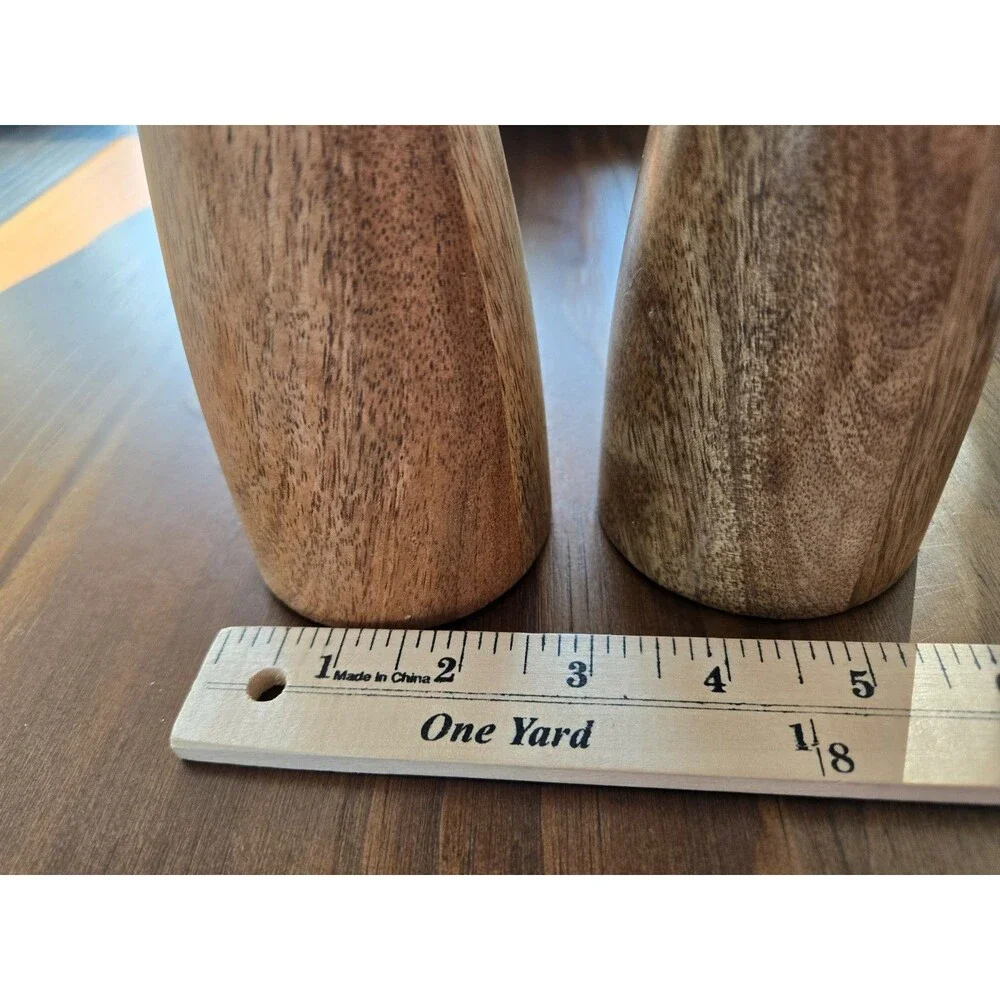 Hearth and Hand W/ Magnolia Mango Wood Tapered Candlestick Holders Set of 2